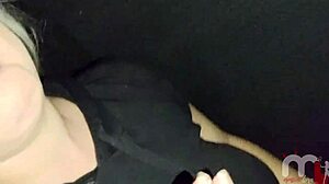 Naughty blonde gloryhole fucks strangers for cuckold