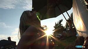 Busty Chicks Race Outdoors In Competition To Climax First During Group Challenge