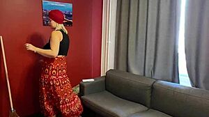 Beautiful arab stepmom's white ass rides cock cowgirl homemade
