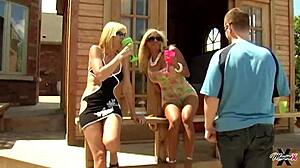 Velvet Skye and Maxine X scissor big clits to squirting orgasms