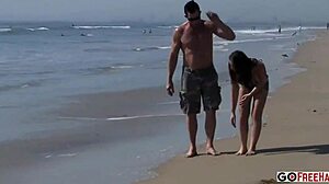 sexy beach slut melina mason bends over bikini drops for hardcore doggystyle cum home fuck!