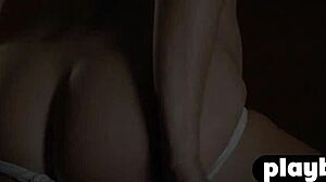 damn hot big tits black milf's huge bubble butt poses sexy post-workout stripping