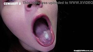 Gloryhole Amateur Ava Swallows Cum Like Pro