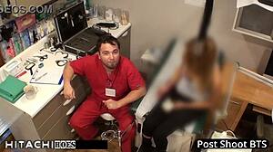 Pothead patient Maria Santos endures mandatory Hitachi orgasms from doctor in Tampa hospital