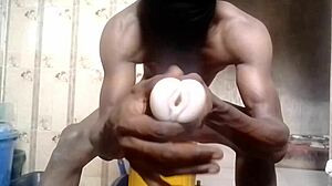 Monster cock pounds bent over doggystyle creampie with vaginal toy banging