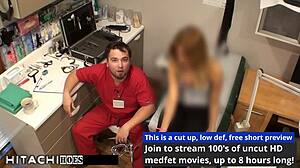 Pothead patient Maria Santos endures mandatory Hitachi orgasms from doctor in Tampa hospital