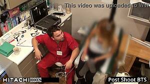 Pothead patient Maria Santos endures mandatory Hitachi orgasms from doctor in Tampa hospital