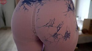 Ripped Leggings Step Sis Rides Huge Cock Doggystyle Bent Over