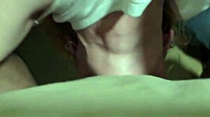 Petite 18yo pawg slurps cock swallows cum in mouth creampie