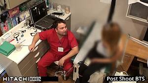 Pothead patient Maria Santos endures mandatory Hitachi orgasms from doctor in Tampa hospital