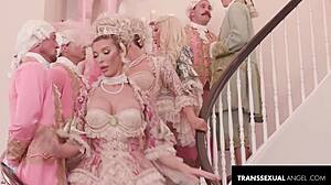 Trans orgy feasts on cock with princesses butlers led by aubrey kate