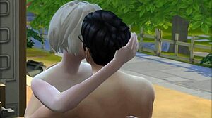 i caught them in the bath now i cant stop watching her suck and fuck that cum-filled pussy