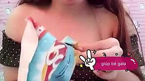 vietnamese teen upskirt flashes red panties under short skirt