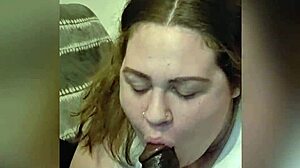 curvy white bbw bends over for big black cock doggystyle pounding and sloppy facial finish