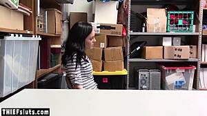Tied petite teen thief kylie martin pounded roughly by officer's monster cock