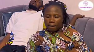 exotic african babe nimi bends over for creampie after food play fetish