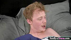 Stepmom Watches Intense Jerkoff Session Closely