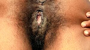 Ebony Milf's Swollen Hairy Pussy and Big Ass Exposed No Panties Parking Lot