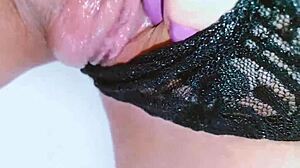 omg this naughty latina babe fingers her shaved pink pussy in public restroom hidden cam voyeur 😈🔥💦
