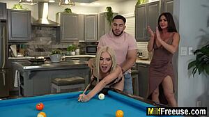Milf Stepmom and Stepdaughter Serve as Fuck Toys for Stepson in Taboo Group Session