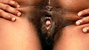 Ebony Milf's Swollen Hairy Pussy and Big Ass Exposed No Panties Parking Lot