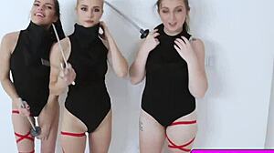 Teen Cosplayers Suck Monster Cocks in Group Blowjob Cowgirl Frenzy! Deepthroat Handjob Riding Action Explodes!