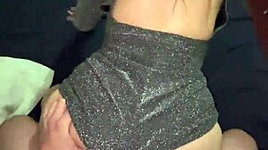 Beautiful FAT ASS In Sparkly 18+ Party Dress Gets BENT OVER For DOGGYSTYLE Pounding