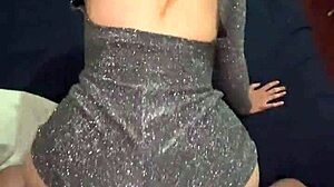 Beautiful FAT ASS In Sparkly 18+ Party Dress Gets BENT OVER For DOGGYSTYLE Pounding