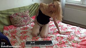 My heart races watching afrodita's thin blonde body on webcam
