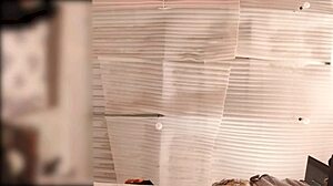 Wow No Panties! Culona Maid Bends Folding Clothes Spied Live