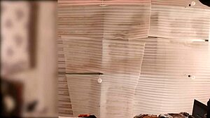 Wow No Panties! Culona Maid Bends Folding Clothes Spied Live
