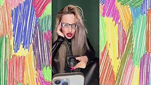Sissy Jerk Off Instructions from Bimbo Femdom with Glasses Humiliation