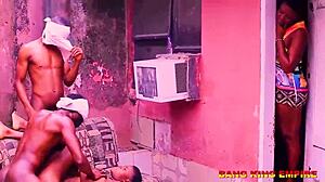 Slim amateurs ride african bbc in wild outdoor threesome cowgirl creampie orgy