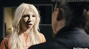 hey petite blonde thief kenzie reeves gets used hard by dirty milf cop abigail mac