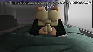 roblox bitch takes monster cock deep in her big ass slut hole