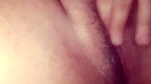 couldn't resist jerking my tiny dick watching ex masturbate her wet pussy