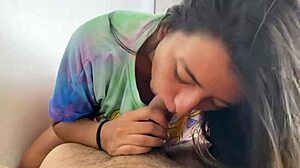eighteen year old mishell gomez gets horny and fucks a stranger after massage