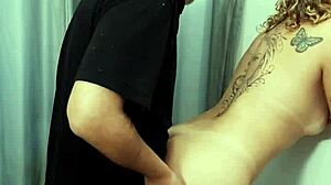perverted couple rips clothes for wet pussy licking and doggystyle in store dressing room