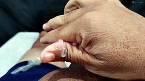 couldn't resist jerking my tiny dick watching ex masturbate her wet pussy