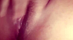 couldn't resist jerking my tiny dick watching ex masturbate her wet pussy