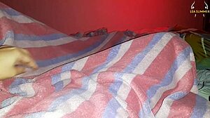 She wakes up HORNY, fingers her wet PUSSY till messy