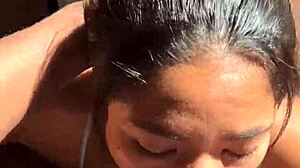 dreamy brunette nysdel slurps big black cock deep in amateur rough blowjob