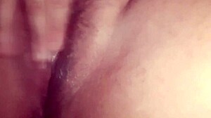 couldn't resist jerking my tiny dick watching ex masturbate her wet pussy