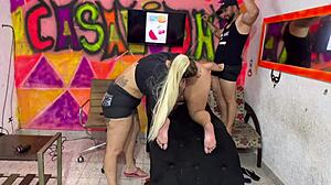 bbw with giant ass gets pussy and asshole licked while tattooed