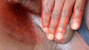 Sexyjayla254 Ebony Shemale Jerks Oiled Monster Cock Outdoors