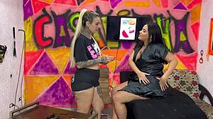 bbw with giant ass gets pussy and asshole licked while tattooed
