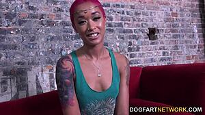 tasha reign and skin diamond tease with double toy anal in interracial lesbian play