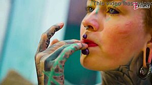 tattoo slut, wanna see your big dildo gape my ass in fishnets?