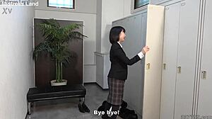 Petite Japanese Office Lady Facesits Spits on Slave Feet Femdom Cfnm Footjob
