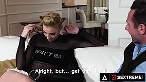 Did sexy blonde Lulu Love rig her casting by sucking producer's huge cock?